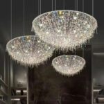 D0099 Dutti LED Crystal Hemisphere Modern Chandelier for Showroom, Lobby, Restaurant, Dining Room, Ballroom