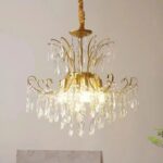 D0111 Dutti LED Brass Crystal Modern Chandelier for Dining Room, Restaurant, Showroom, Ballroom