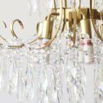 D0111 Dutti LED Brass Crystal Modern Chandelier for Dining Room, Restaurant, Showroom, Ballroom