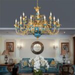 DB001 DUTTI LED Brass Chandelier luxury crystal for living room villa lobby restaurant bedroom French 6, 8, 12 light Three color dimmable