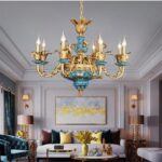 DB001 DUTTI LED Brass Chandelier luxury crystal for living room villa lobby restaurant bedroom French 6, 8, 12 light Three color dimmable