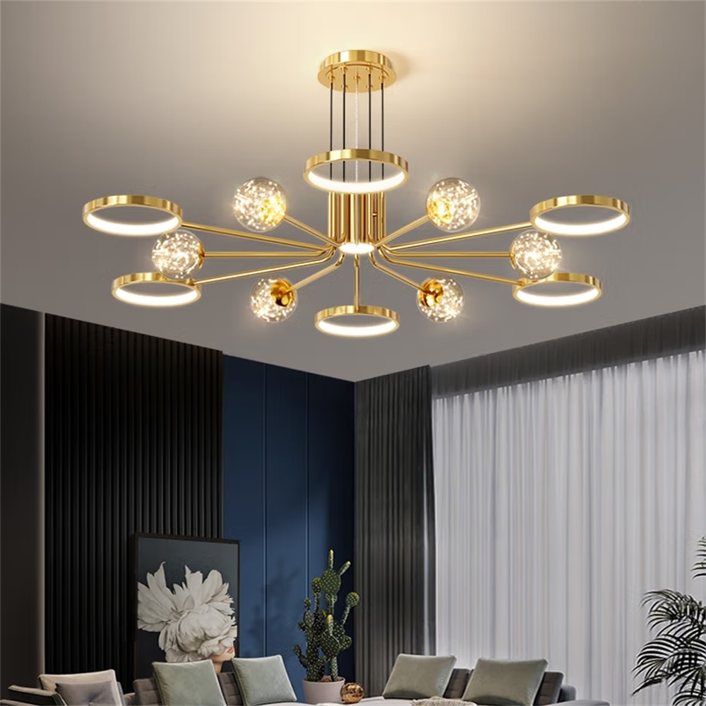 DB003 DUTTI LED Brass Chandelier 2022 new Designer Modern Luxury Living Room bedroom available astronomical star Tri-color Light Change