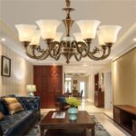 DB009 DUTTI LED Brass chandeliers for living room bedroom villa restaurant lobby staircase American European coffee gold 6 8 10 15 light arm three color adjusted