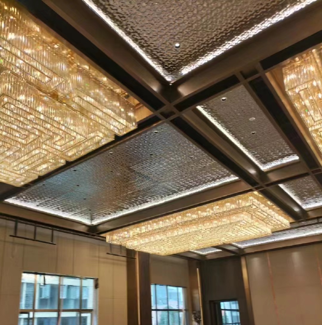 Dutti LED Non-standard Chandelier Modern Large Crystal Ceiling Pendant Lighting OEM custom for Ballroom 
